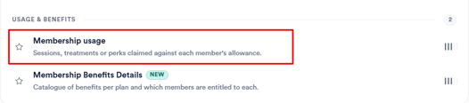 Memberships usage report 1