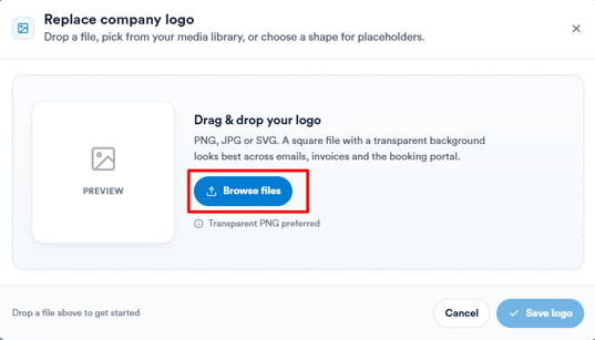 how to upload a logo 1