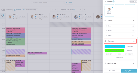 How to Filter Cancelled Appointments in the Calendar_2