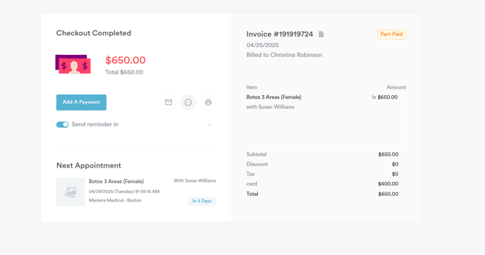 How to Raise an Invoice for an Appointment from the Calendar_4