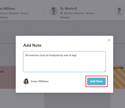How to add a note in the calendar3