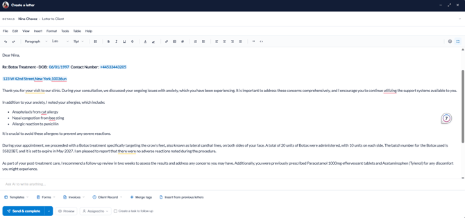 AI generated letter