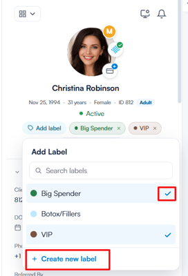 How to assign a label to a client 2