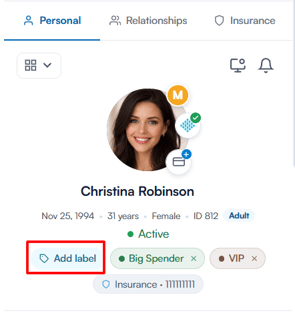 How  to assign a label  to a client 4