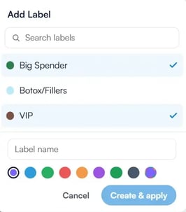 How  to assign a label  to a client 5