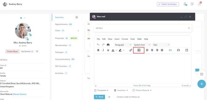 How to Add Attachments to Emails from the Client Card_4