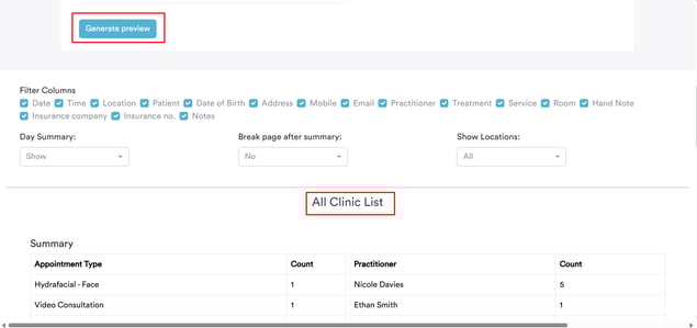 How to Create a Clinic List7