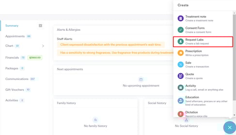 How to Create a Lab Request_2