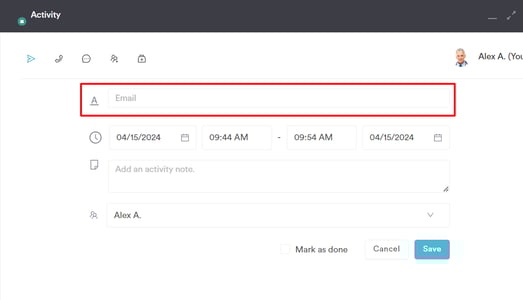 How to Create an Activity from the Client Card_4