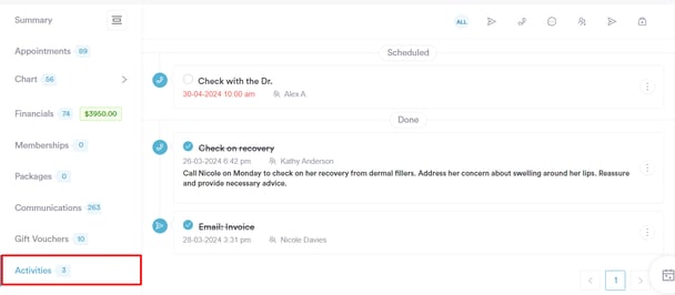 How to Create an Activity from the Client Card_8