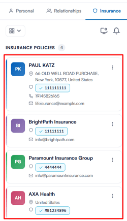 How to Manage Insurance Policies in the Client Card 2