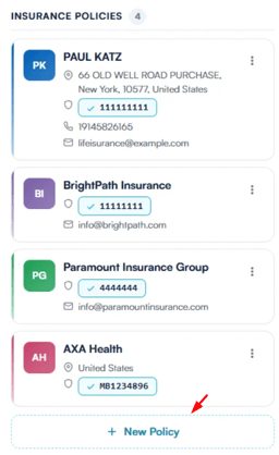 How to Manage Insurance Policies in the Client Card 3