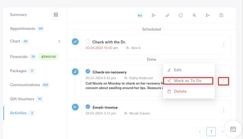 How to Mark an Activity as Done from the Client Card_4