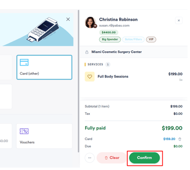 How to Pay for an Unpaid Invoice from the Client Card 7
