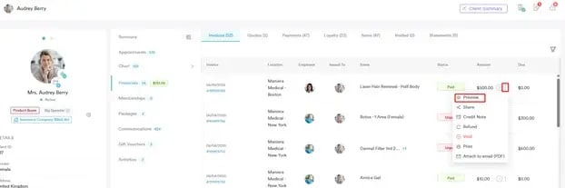 How to Preview Invoices in Client Card_3