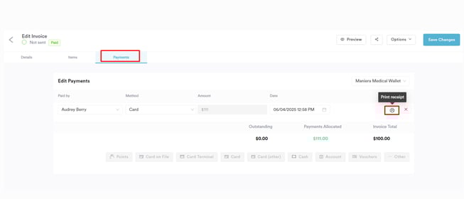 How to Print Payment Receipts for Clients5