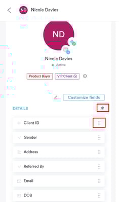 How to Rearrange Client Details Fields and Categories in the Client Card_5