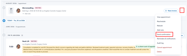 How to Resend an Appointment Confirmation 3