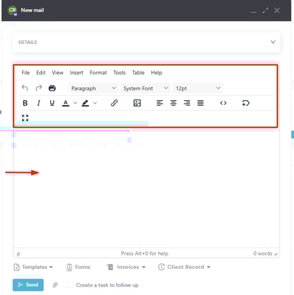 How to Send an Email from the Client Card_4