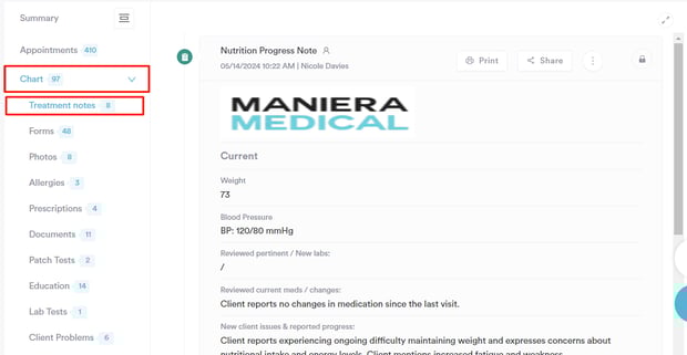 How to Share a Treatment Note with a Client_1