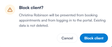 How to block clients  from booking 2