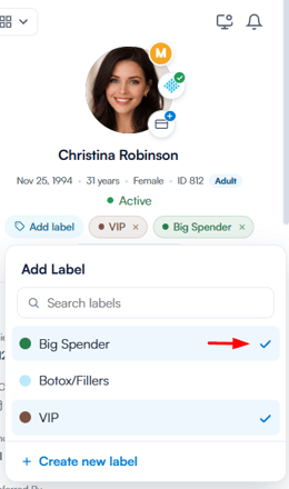 How to delete a label for a client 1