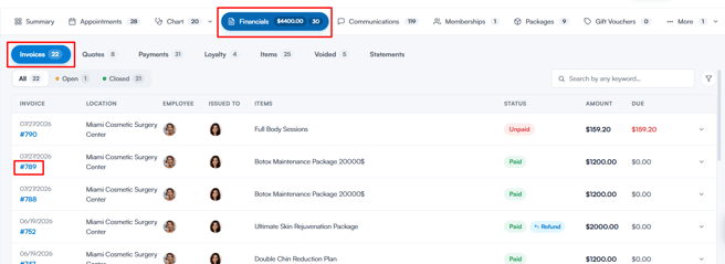 How to refund an invoice 2