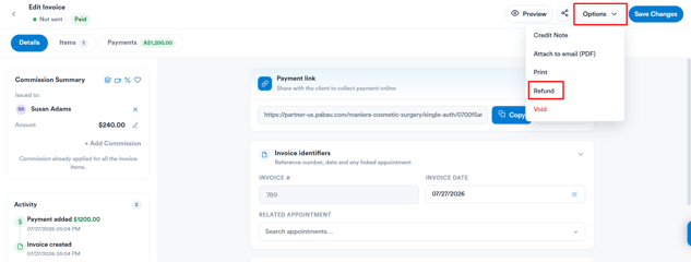 How to refund an invoice 3