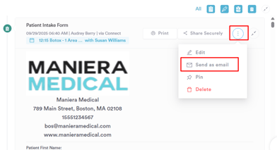 How to share forms securely through the client card15