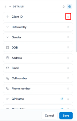 customize the side-bar in client card 2