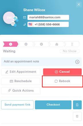 how to rebook an appointment