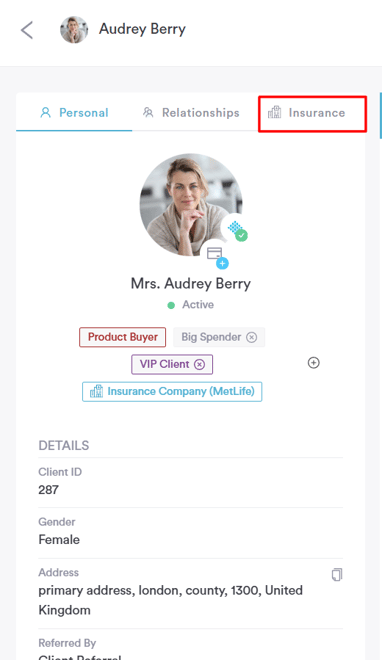 How to Link Insurance with Client