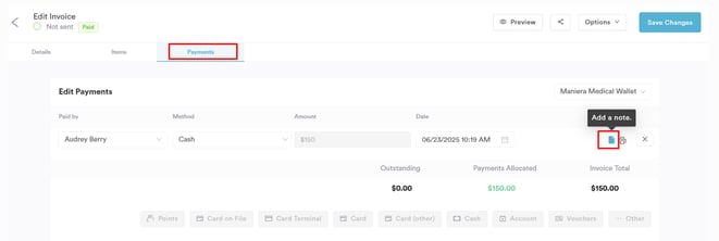 How to Add a Note to an Existing Invoice55
