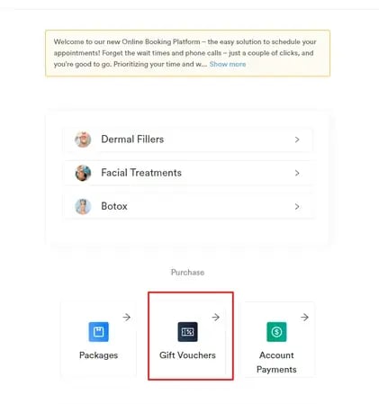 How to Purchase a Gift Voucher via Online Bookings_1