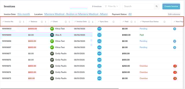 Understanding the Invoices Page3