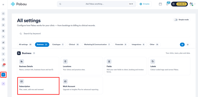 How to Download your Pabau Subscription Invoice 1