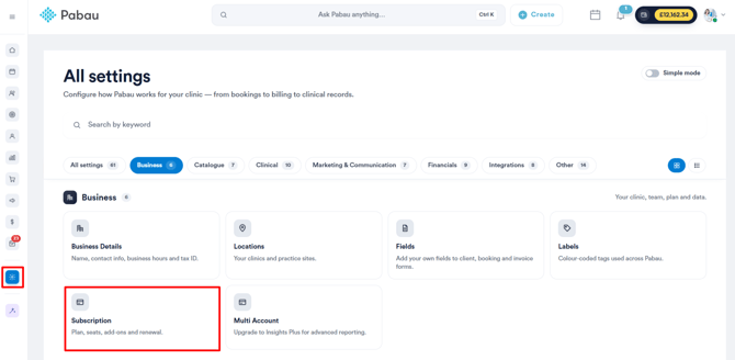 How to Download your Pabau Subscription Invoice 1