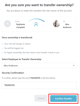 how to transfer account ownership 4