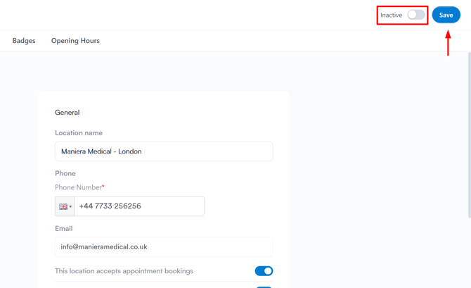 How to deactivate a location 1