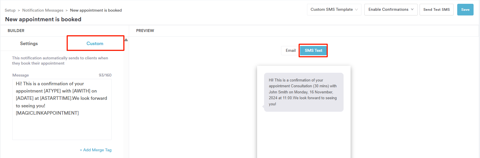 How to Create Custom SMS Client Notifications