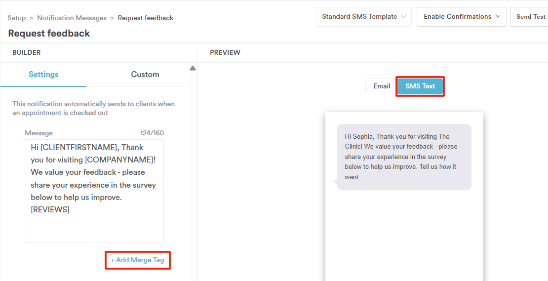 Feedback Notification How to Edit the Request Feedback Notification