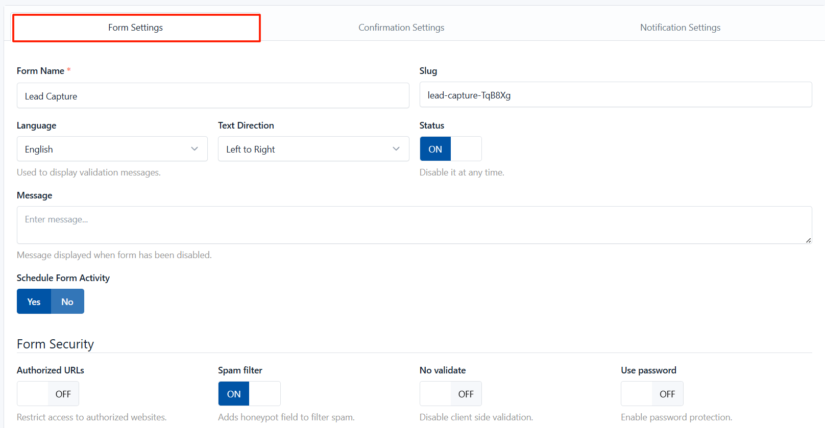 How to Configure Your Form Settings in Capture Forms