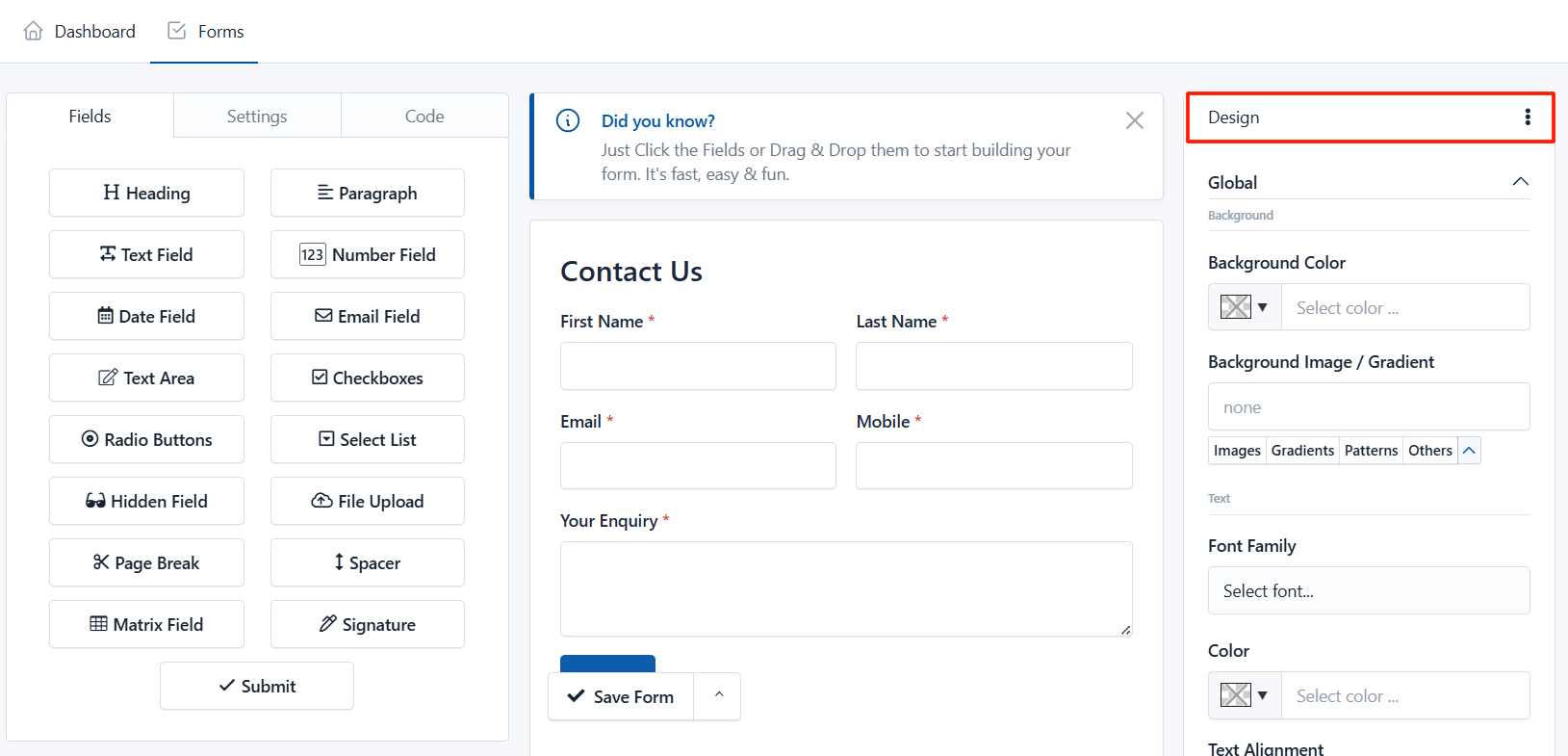 How to Design Forms in Capture Forms
