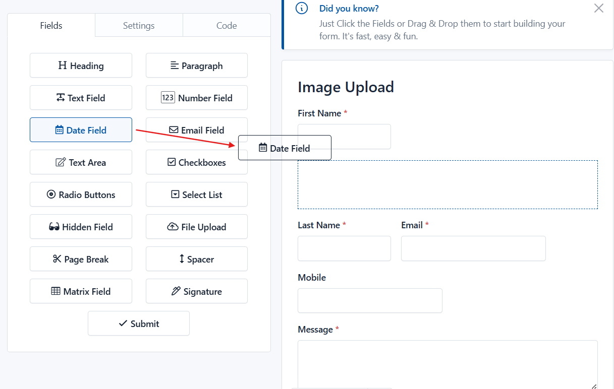 How to Add Form Fields When Using Capture Forms