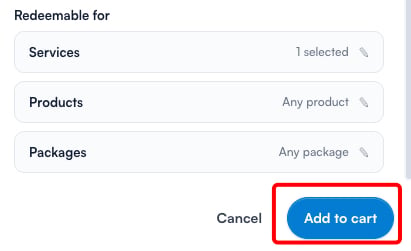 add to cart voucher - one off