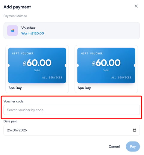 voucher code pos