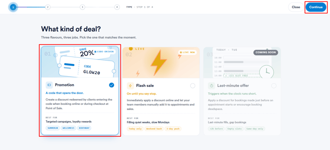 how to create a promotion (code-based) 3