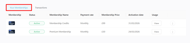 How to View and Manage Memberships in the Client Portal 3
