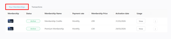 How to View and Manage Memberships in the Client Portal 3