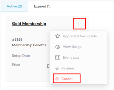How to cancel a membership 3